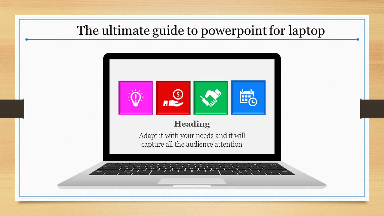 Laptop displaying a PowerPoint presentation with notes for a skills inventory and gap analysis